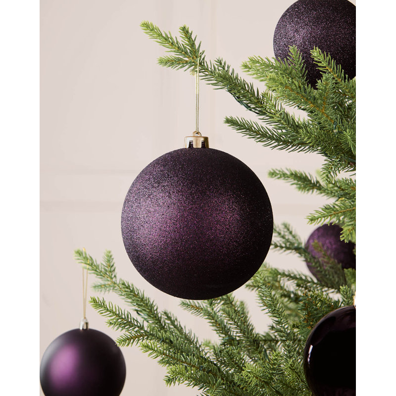 16cm Polystyrene Bauble, 16 cm H x 15 cm W x 15 cm D, Purple