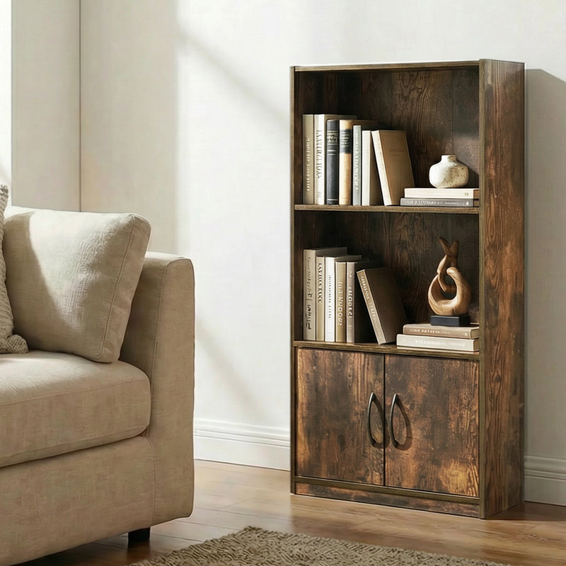 Étagère à livres Furinno GRUEN, (3 tablettes) H 39,5 po x l 21,8 po x P 9,3 po, Bois de pin ambré