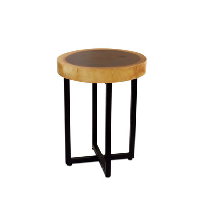 Wattrelos 18 Wooden Hand Carved Modern Stool Solid Wood Rustic Handmade Home Decor Night Stand Accent Display Side End Table 6C05B3BA56694CE2B0866F540 by Ebern Designs