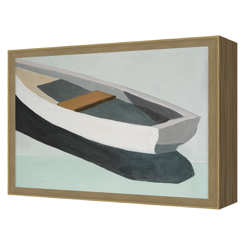 «Flagship 4» par Sarah Atkinson - reproduction de cadre photo sur toile en gris / noir / bleu clair