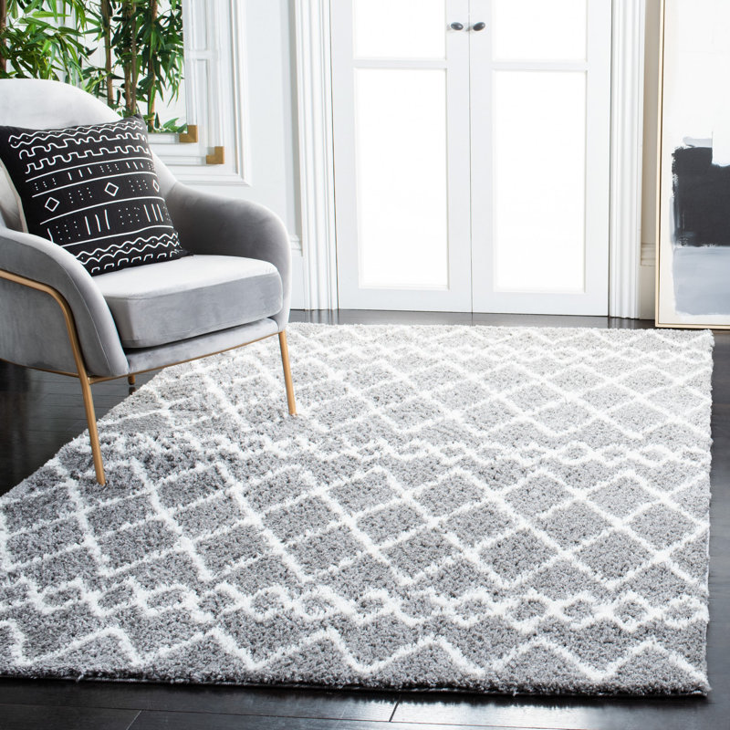 Matterson Berber Shag Performance Geometric Rug, Rectangle 9' x 12'