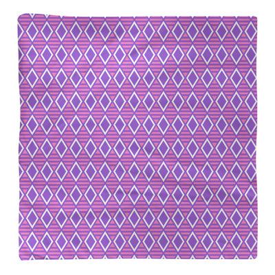 Serviette de coton à carreaux géométriques