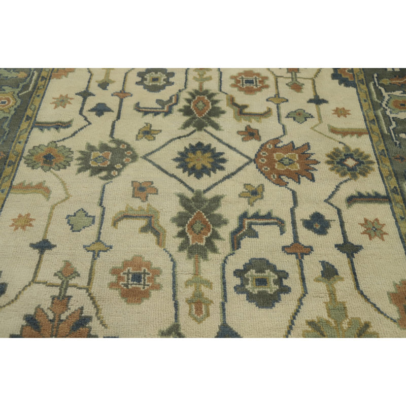 Tapis transitionnel en laine Oushak 6 x 9
