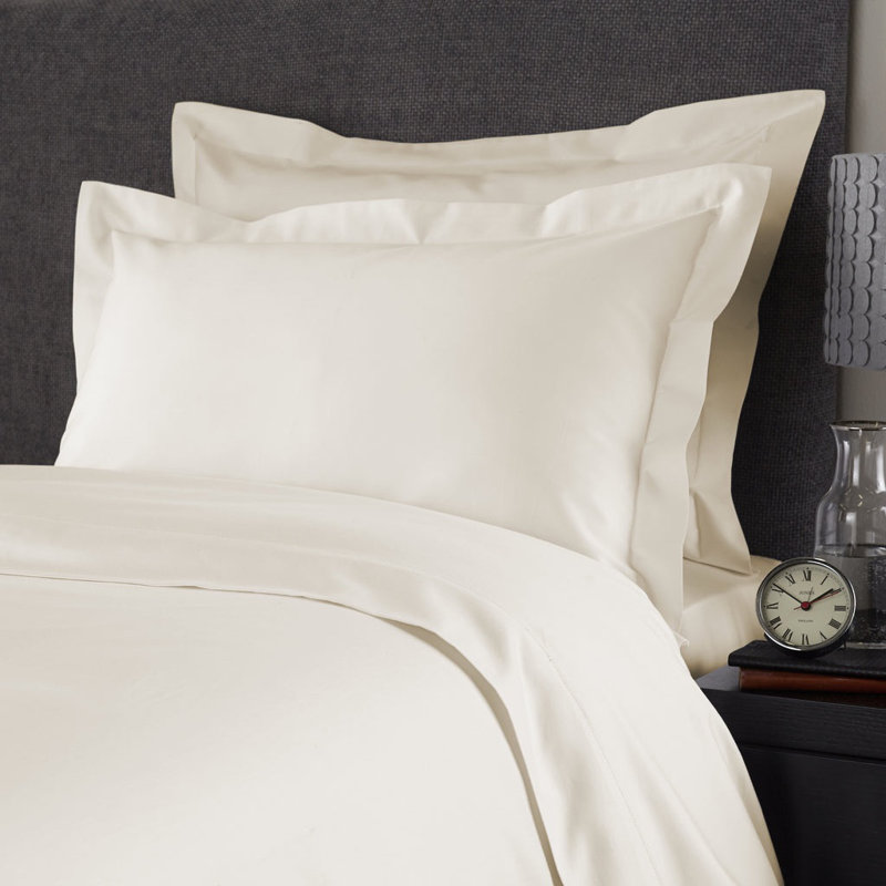 600 Thread Count Sateen Oxford Pillowcase, Ivory 