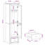 Wardrobe PANAMA Honey Solid Pine Wood Bedroom Closet Freestanding Wooden