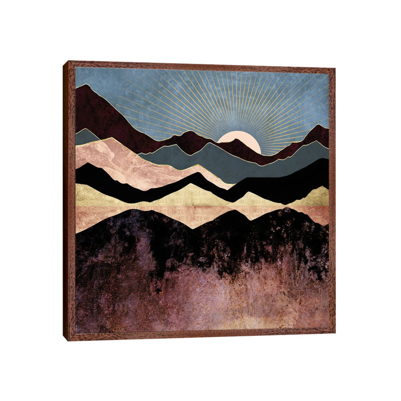 Crimson Peaks - Print on Canvas, Classic Brown Wood Framed, 93.98 cm H x 93.98 cm W