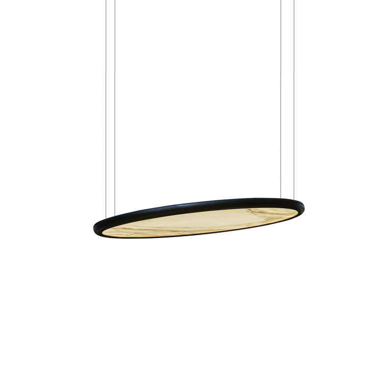 Bogotà So Light, 1.5" H x 33.3" W x 23.91" D, Black/White Calacatta