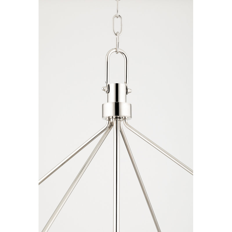 Lanterne 9 lumières Glendale, H 24,75 po x l 12,25 po x P 12,25 po, Nickel poli