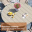 Ensemble de salle à manger rond Hereth de 60 pouces pour patio avec 8 chaises pivotantes en textilène-1901367093
