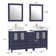 Mehara 60'' Double Bathroom Vanity with Engineered Marble Top with Mirror