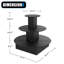 Table de présentation ronde en bois noir l 48 po x P 48 po x H 42 po-119948086