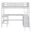 Lit mezzanine avec tablettes et bureau-423759732