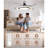 42" Low Profile Ceiling Fan with LED Lights, Invisible Clear Blades, Remote & APP Control, 3-Color Dimmable Modern Ceiling Fan for Dining Room-1406566254