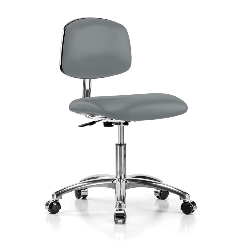 PERCH Cleanroom Chair, 16", Cinder Fabric
