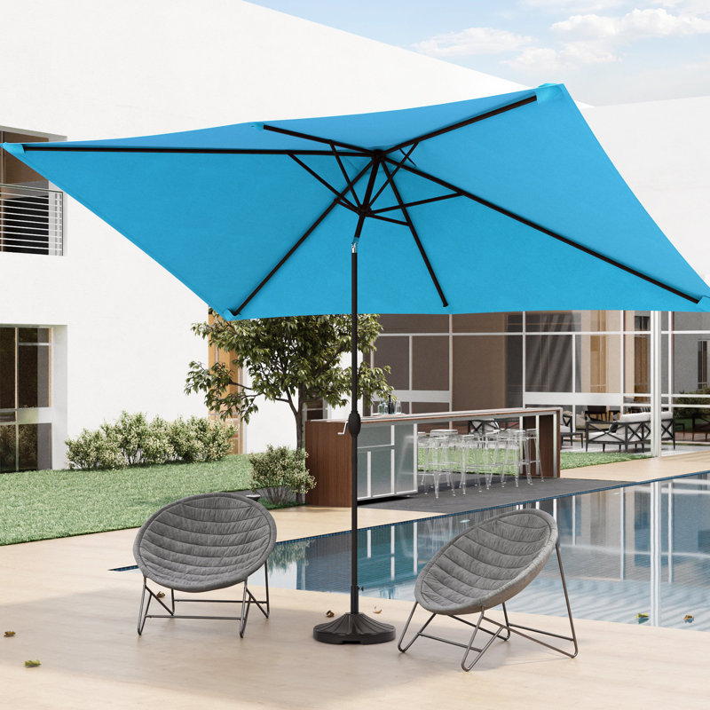Parasol de terrasse 6,5 x 10 pi, Bleu