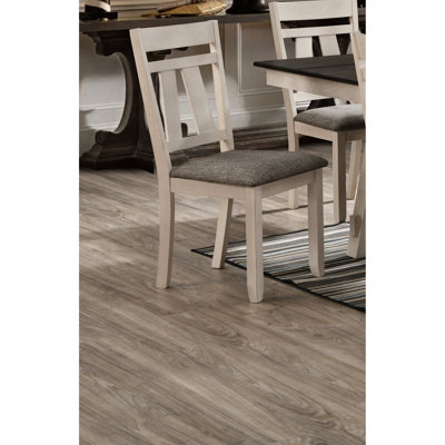 Cottage Style 2pc Dining Chairs, Upholstered Seats, Wooden Square Legs Furniture, Transitional Design Style, Seat, Furniture