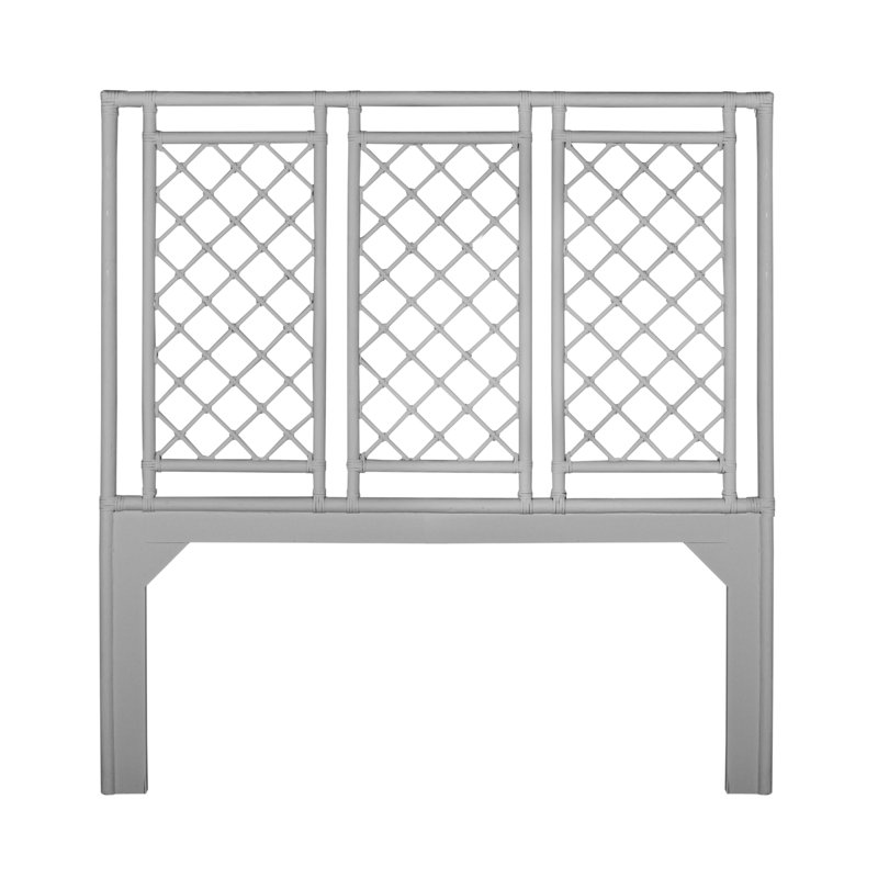X And Diamond Headboard, Queen, Light Gray