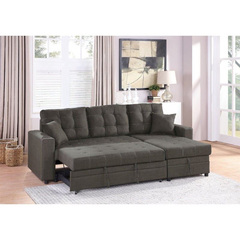 Canapé-lit modulaire convertible en frêne Halina