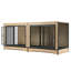 Meuble de cage pour chien avec deux compartiments, taille TG pour les grands chiens, salles de construction en bois, espace moyen, structure portante et morsure