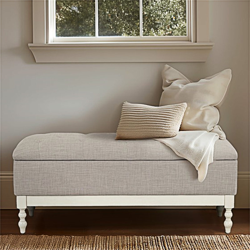 Banc de rangement capitonné