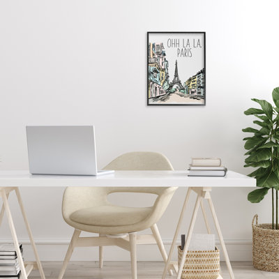 Ohh La La Paris Framed Giclee, design by Elizabeth Medley