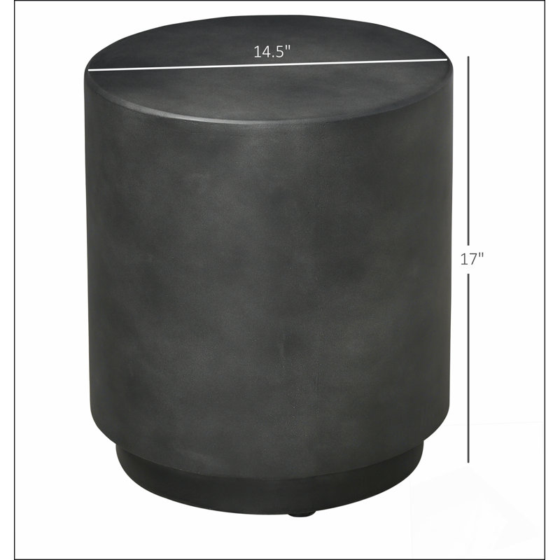 Lightweight Accent Table with Terrazzo Finish , Cream White, Dark Gray