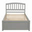 Platform Bed Wood Bed Frame With Trundle-797491179