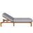 Grey Adjustable Patio Chaise Lounge, Multi-Angle Reclining Backrest Design, Universal Outdoor Pool & Beach Recliner Chair-2051707088
