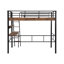 Lit mezzanine en métal avec bureau intégré