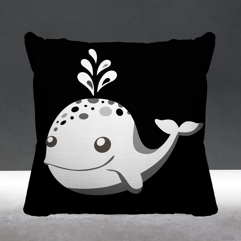 Coussin Whally, Noir, L 15 po x H 15 po