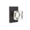 Privacy Modern Square Crystal Knob with Modern Rectangular Rose
