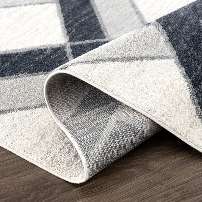 Geometric Indoor Rug, Rectangle 4' x 6'