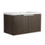 Armoire de salle de bain 36 po avec lavabo en résine, portes et conception à fixation flottante