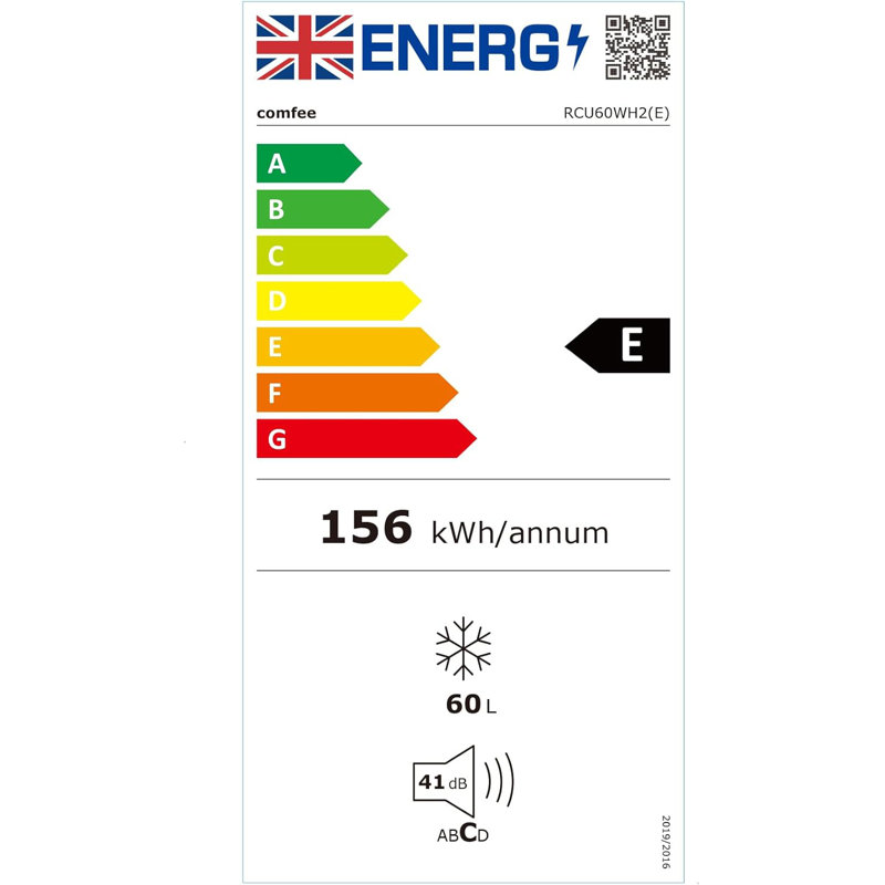 60 Litre Freestanding Under Counter Upright Freezer