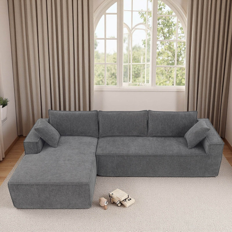 Canapé modulaire de style minimaliste Boneless, Gris