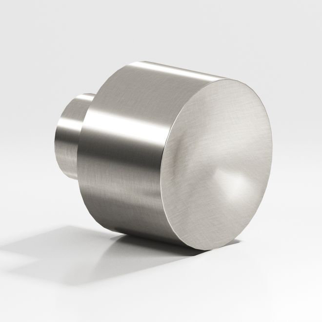 Bouton rond, Nickel satiné, 1"
