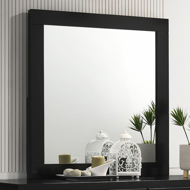 Miroir pour commode Hiser, Noir