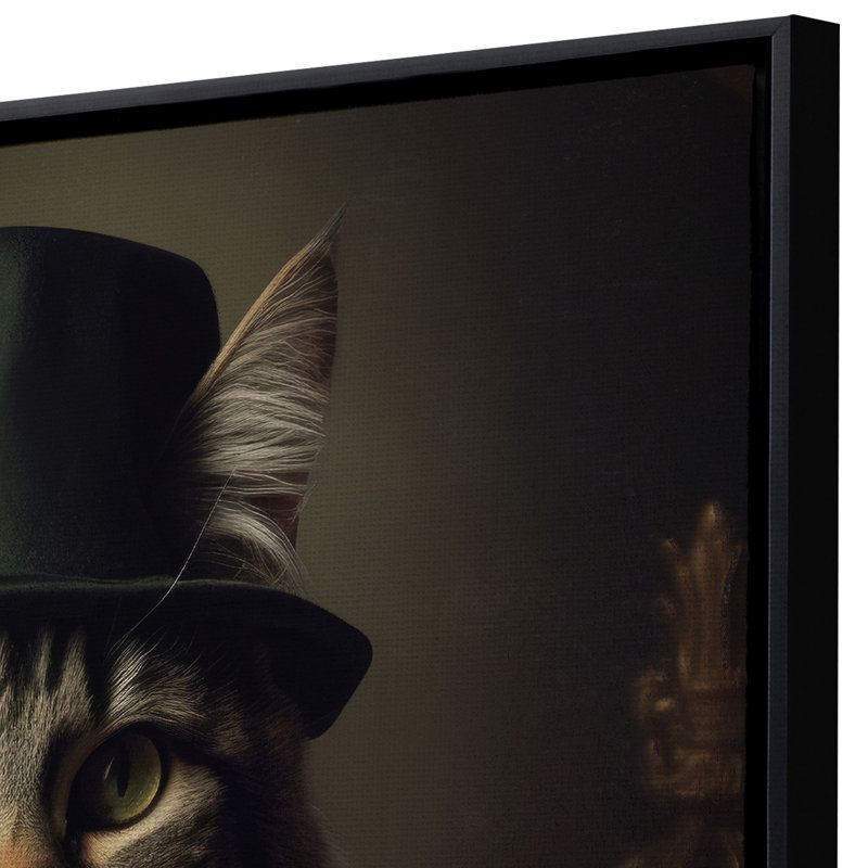 "Charmant chat" par Lazar, toile sur toile