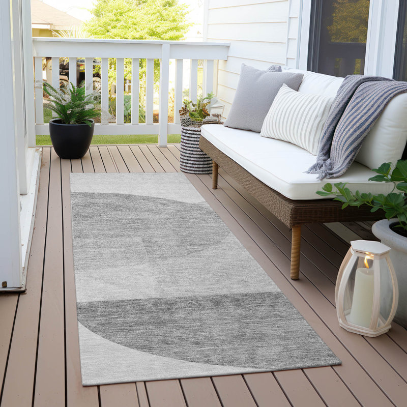 Tapis intérieur / extérieur Melania avec envers antidérapant, Tapis de couloir 2 pi 3 po x 7 pi 6 po