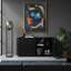 Buffet 63 po à double porte ondulée avec tablettes réglables, convenant à la cuisine, au salon et au couloir-505811419