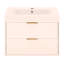 Meuble-lavabo mural 24 po avec lavabo en céramique blanche et rangement à tiroirs-1287794016