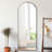 Ezio Arch Wood Full Length Wall Mirror with Bracket-198518247-234877870