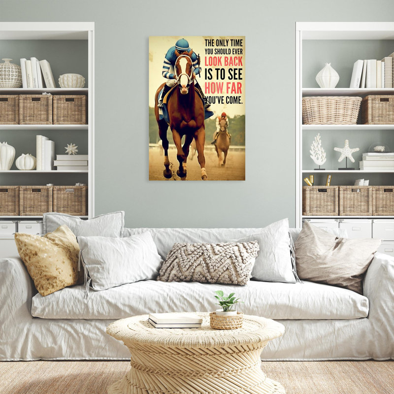 «Horse Racing How Far You Ve Come On», impression sur toile, H 36 po x l 24 po x P 1,25 po