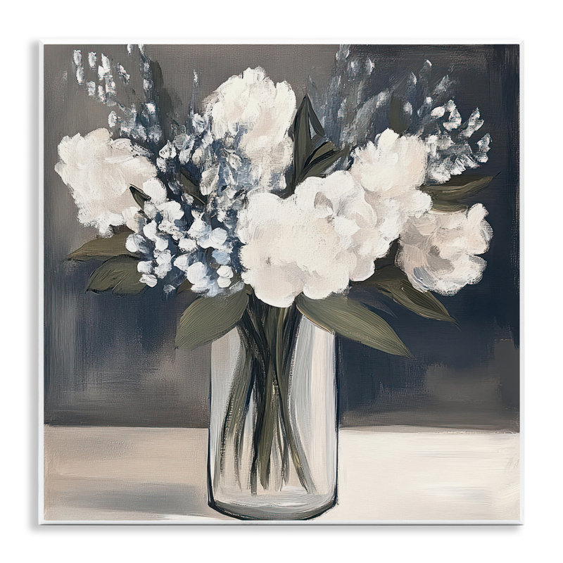 Plaque murale Vase de fleurs gracieuses, design par Mona Grace