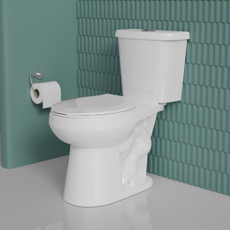 Toilette haute compacte 17 po ADA 17 po pour personnes âgées, 1,1 / 1,6 GPF Tornado Dual Flush, CARTE 1000 g, blanc, Blanc