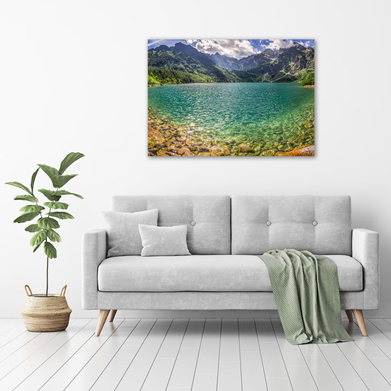 Lake In The Mountains - Wrapped Canvas Print
