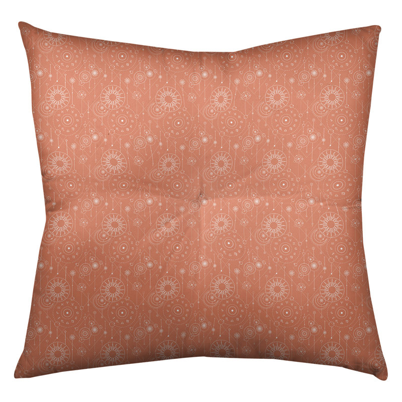 Coussin de sol carré Katelyn Elizabeth, 26 po x 26 po, Orange