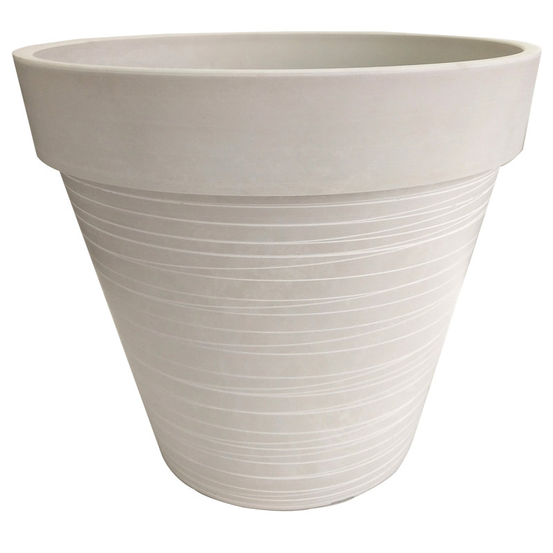 Pot Planter, White, 12.5" H x 13.78" W x 13.78" D