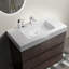 Meuble-lavabo sur pied 36 po avec évier, grand meuble-lavabo autoportant avec rangement, lavabo blanc une pièce sans drain ni robinet, pré-assemblé-1208703656