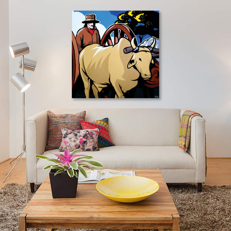 « paraguayan logman », impression sur toile, H 12 po x l 12 po x P 0,75 po, Toile tendue, Pas de tapis